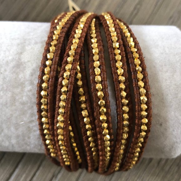 NWT Chan Luu Gold Nugget Multi Strand Single Wrap - Picture 1 of 6